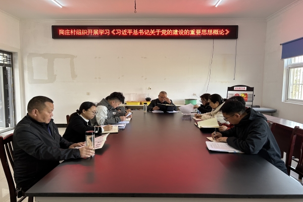 陶莊村黨總支開展《習(xí)近平總書記關(guān)于黨的建設(shè)的重要思想概論》專題學(xué)習(xí)會